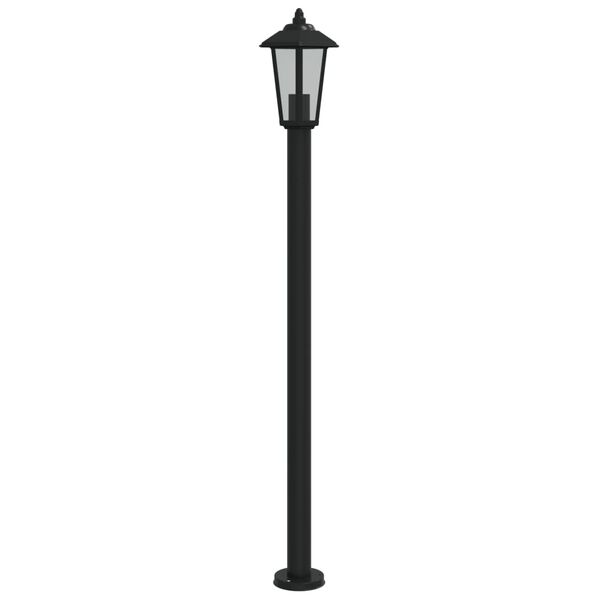 vidaXL Outdoor Floor Lamp Black 120 cm Stainless Steel