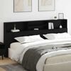 vidaXL Headboard Cabinet Black Oak 220 x 19 x 101.5 cm Engineered Wood