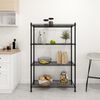 vidaXL 4-Tier Storage Shelf 90x35x137 cm Black 200 kg