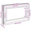 vidaXL Basement Window "RISOR" 100x60 cm Tilt&Turn DIN Left White