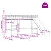 vidaXL Kids'Loft Bed Frame with Slide Black and Anthracite