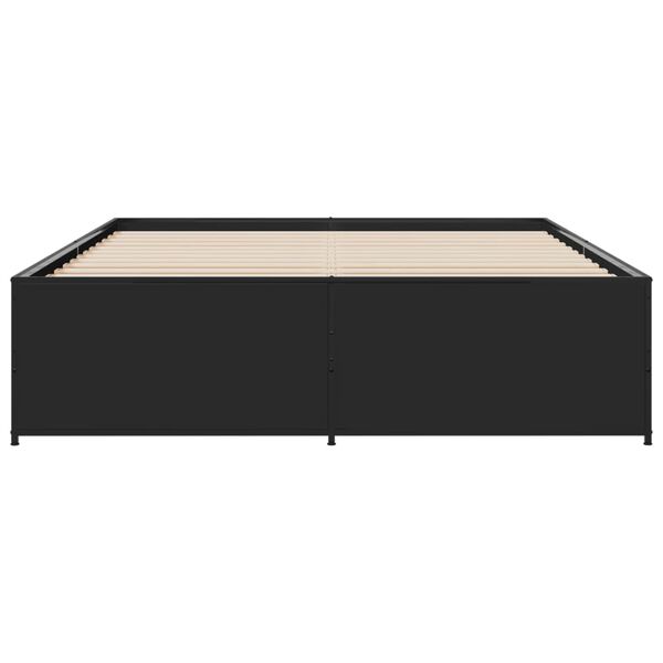 vidaXL Bed Frame without Mattress Black 160x200 cm