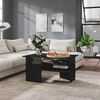 vidaXL Coffee Table High Gloss Black 90x60x46.5 cm Engineered Wood