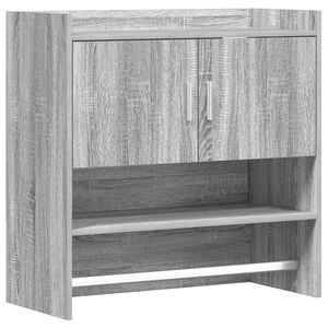 vidaXL Wall Shelf Wall-Mounted Grey Sonoma 80 x 36 x 80 cm