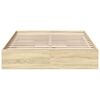 vidaXL Bed Frame with Drawers without Mattress Sonoma Oak 140x190 cm