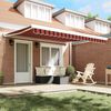 vidaXL Retractable Awning Manual Orange and brown 350 x 250 cm