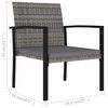vidaXL 5 Piece Outdoor Dining Set Poly Rattan Grey
