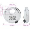 vidaXL Discus Locks with Keys 6 pcs Silver 7 x 2.3 x 7 cm