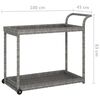 vidaXL Bar Cart Grey 100x45x83 cm Poly Rattan