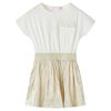 Kids' Dress with Short Sleeves Ecru 128
