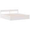 vidaXL Bed Frame without Mattress White 180x200 cm Super King Solid Wood Pine