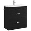 vidaXL Bathroom Furniture Set Black Oak 81 x 40 x 84.5 cm