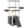vidaXL Cat Tree with Sisal Scratching Posts Dark Grey 133 cm