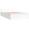 vidaXL Bed Frame without Mattress with Drawers White 100x200 cm (815035+814990)