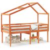 vidaXL High Sleeper Bed without Mattress Wax Brown 80x200 cm Solid Wood Pine