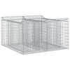 vidaXL Gabion Raised Bed Silver 100 x 100 x 60 cm Galvanised Steel
