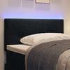 vidaXL LED Headboard with LED Strip Lights Black 80 cm Polyester
