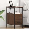 vidaXL Bedside Cabinet 2 pcs Brown Oak 30 x 48 x 61 cm Engineered Wood