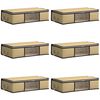 vidaXL Storage Box with Transparent Side Window 6 pcs Non-woven fabric