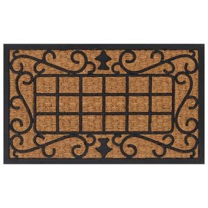 vidaXL Door Mat Rectangular 45x75 cm Rubber and Coir