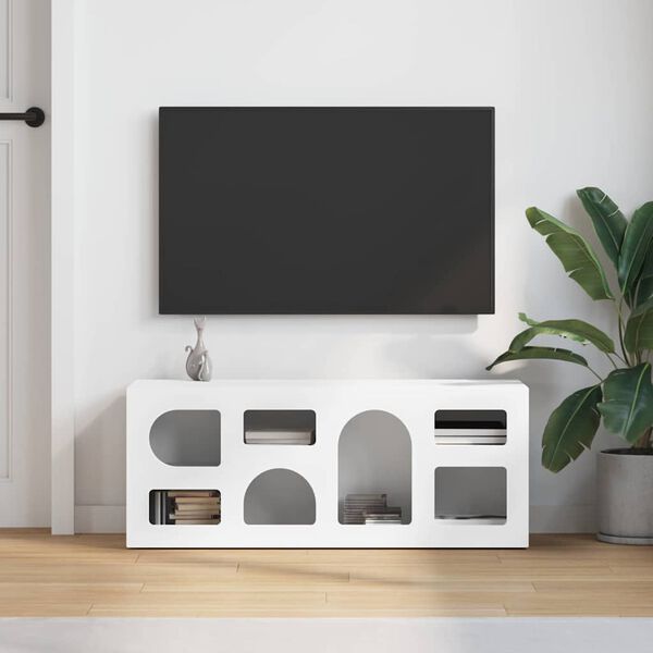 vidaXL TV Cabinet White 100 x 35 x 40 cm Engineered Wood