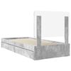 vidaXL Storage Bed Concrete Grey 90 x 190 cm Engineered Wood
