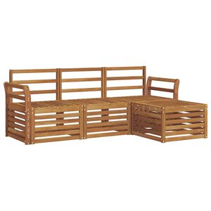 vidaXL Outdoor Sofa Set 4 pcs Natural