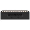 vidaXL Daybed with Drawers without Mattress Black 75x190 cm Small Single
