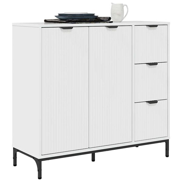 vidaXL Sideboard High Gloss White 89.5 x 33 x 82 cm Engineered Wood