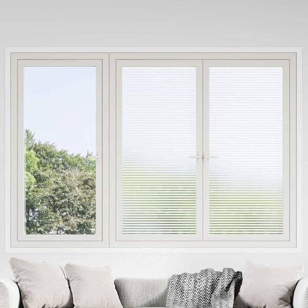vidaXL Self-adhesive Window Film Frosted stripes 90 x 500 cm PVC