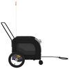 vidaXL Pet Bike Trailer Black and Grey Oxford Fabric and Iron