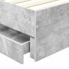 vidaXL Bed Frame Concrete Grey 100 x 200 cm Engineered Wood