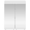 vidaXL Bathroom Mirror Cabinet TULUM High Gloss White Engineered Wood