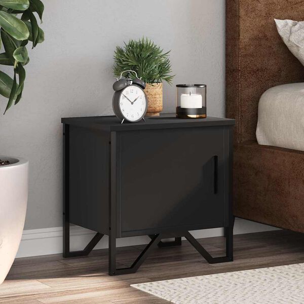vidaXL Bedside Cabinets 2 pcs Black 40x30x40 cm Engineered Wood