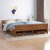 vidaXL Bed Frame without Mattress Honey Brown Solid Wood 180x200 cm Super King (322115+2x321987)