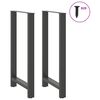 vidaXL Bar Table Legs Anthracite 2 pcs 60x(110-111) cm Steel