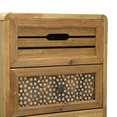 vidaXL Sideboard with 5 Drawers Brown 37x30x97.5 cm Wood