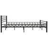 vidaXL Bed Frame without Mattress Black Steel 200x200 cm