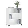 vidaXL Bookcase High Gloss White 69.5x32.5x90 cm Engineered Wood