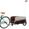 vidaXL Bike Trailer Black and Orange 45 kg Iron
