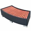 vidaXL Spa Step | Black | PE rattan | Large | Durable | Spa Step | Rectangular