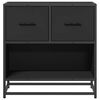 vidaXL Bedside Cabinet Black 60x31x60 cm Engineered Wood and Metal