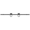 vidaXL Sliding Door Hardware Kit 183 cm Steel Black