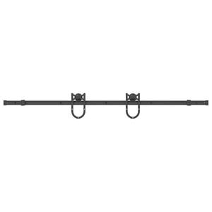 vidaXL Sliding Door Hardware Kit 183 cm Steel Black