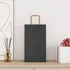 vidaXL Paper Bags 250 pcs with Handles Black 21x11x36 cm
