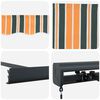 vidaXL Retractable Awning Multicolour 350 x 250 cm Fabric and Metal