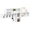 vidaXL Wall-Mounted Coat Rack White 100 x 12 x 43.5 cm Engineered wood