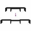 vidaXL Monitor Stand Adjustable Black Oak 60x24x10.5 cm Engineered Wood