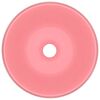 vidaXL Luxury Wash Basin Round Matt Pink 40x15 cm Ceramic