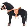 vidaXL Standing Toy Horse Plush Black